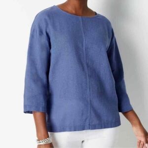 Pure Jill Hemp & Cotton Kimono Blue Size L